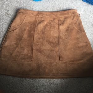 TAN SUEDE SKIRT
